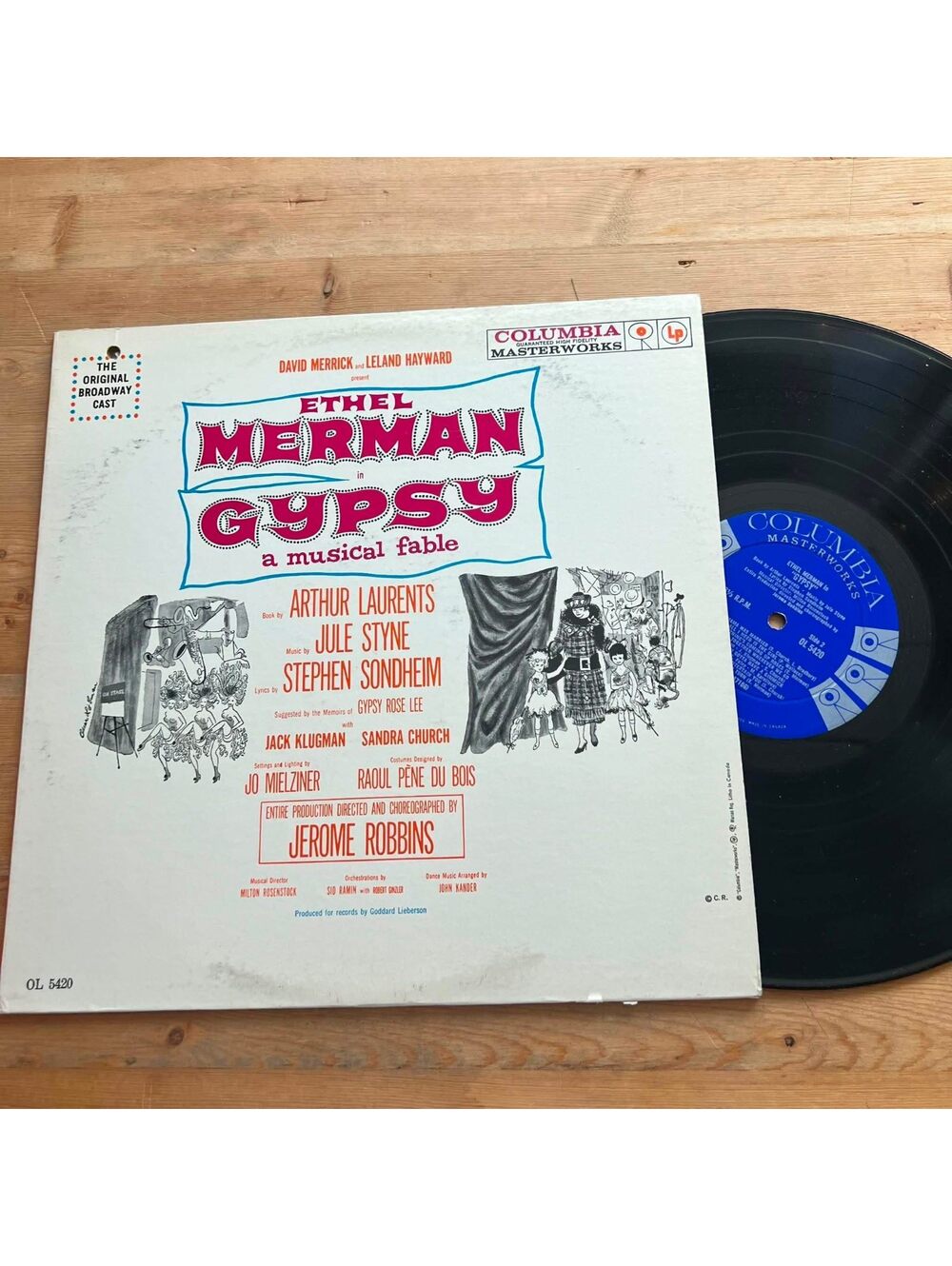 Various - Ethel Merman in Gypsy a Musical Fable 33rpm VG+ VR20